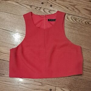 Black Halo Orange Pink Sleeveless Crop Tank Top